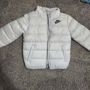 Nike Kids White Puffer Jacket